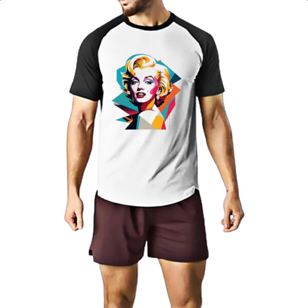 Camiseta Raglan Marilyn Monroe Portait - Imagem 2