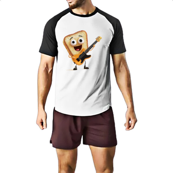 Camiseta Raglan Pao de forma guitarrista - Imagem 2