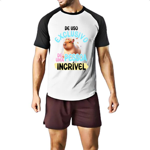 Camiseta Raglan Capivara uso exclusivo especial - Imagem 2