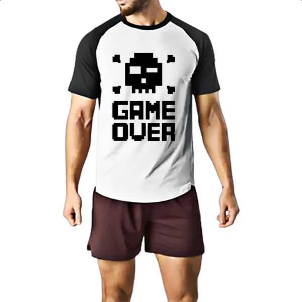 Camiseta Raglan 8 Bits Game Over - Imagem 2