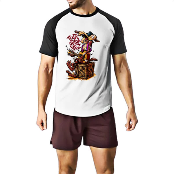 Camiseta Raglan Tente outra vez - Coyote - Imagem 2