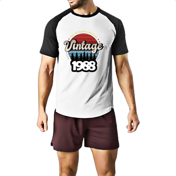 Camiseta Raglan Vintage being awesome 1988 - Imagem 2