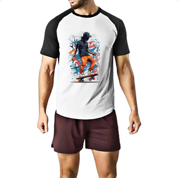 Camiseta Raglan Street Skate Splash Art - Imagem 2