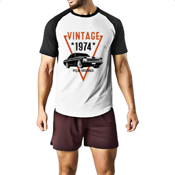 Camiseta Raglan Vintage Pecas Originais 1974 - Imagem 2