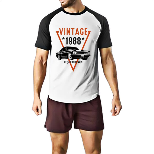 Camiseta Raglan Vintage Pecas Originais 1988 - Imagem 2