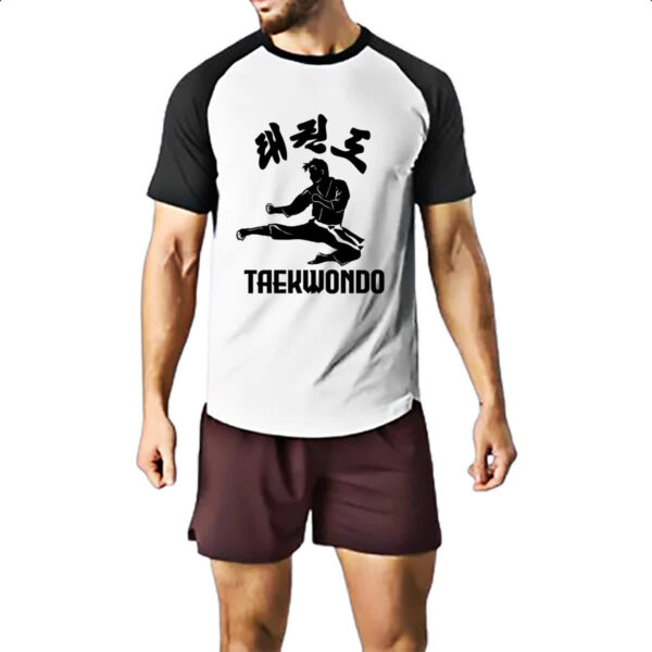 Camiseta Raglan Taekwondo Kick in the air - Imagem 2