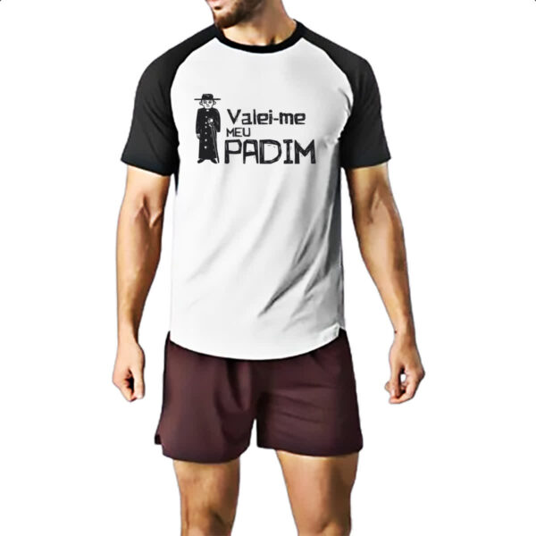 Camiseta Raglan Valei-me meu padim - Imagem 2