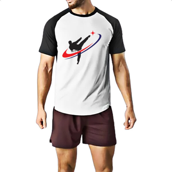 Camiseta Raglan Taekwondo kick in star - Imagem 2