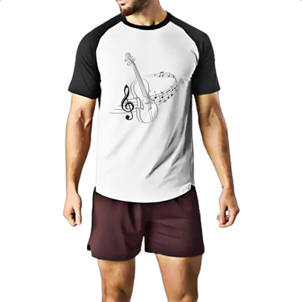 Camiseta Raglan Violino partitura musical - Imagem 2
