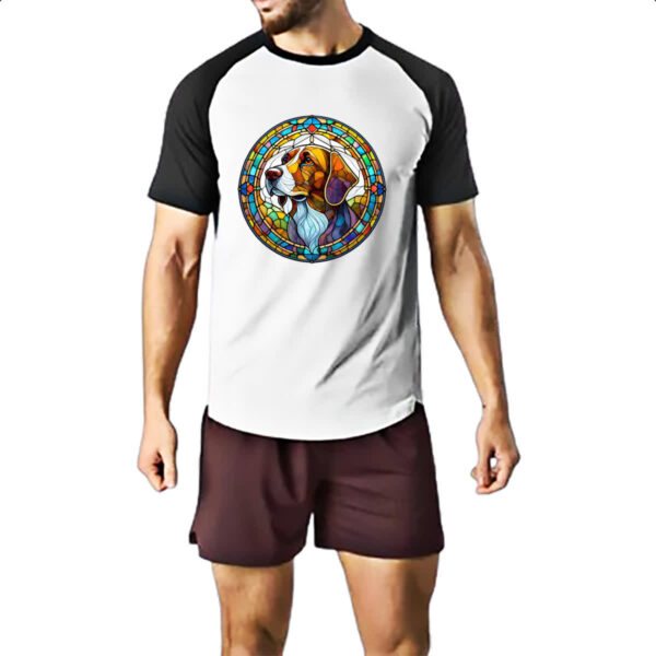 Camiseta Raglan Vitral Cachorro - Imagem 2