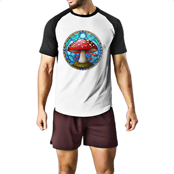 Camiseta Raglan Vitral Cogumelo - Imagem 2