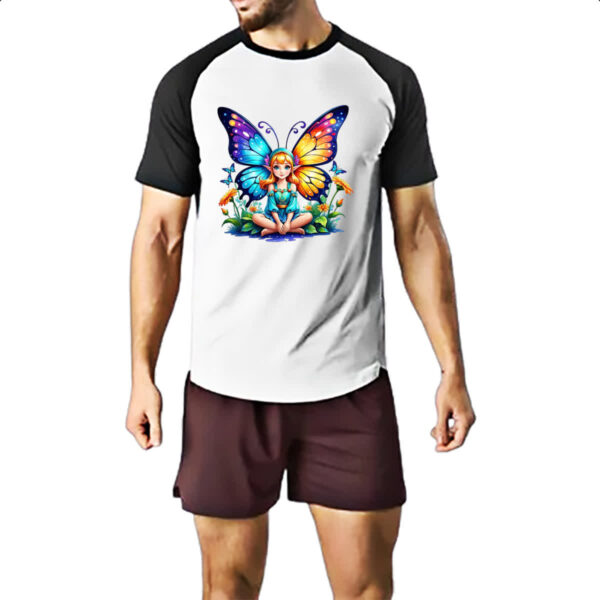 Camiseta Raglan Borboleta elfo fofinha - Imagem 2