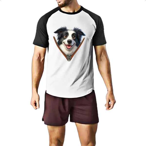 Camiseta Raglan Border Collie no Ziper - Imagem 2