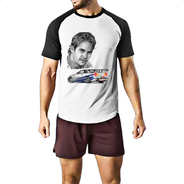 Camiseta Raglan Brian Skyline GTR Grafite - Imagem 2