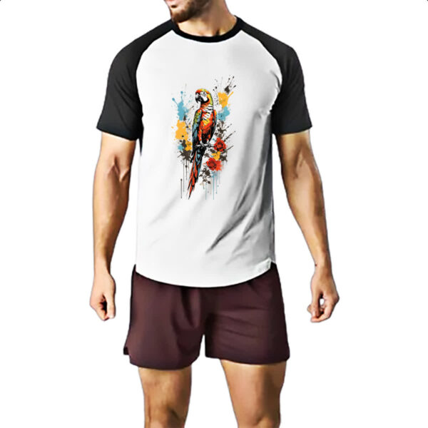 Camiseta Raglan Arara splash art - Imagem 2