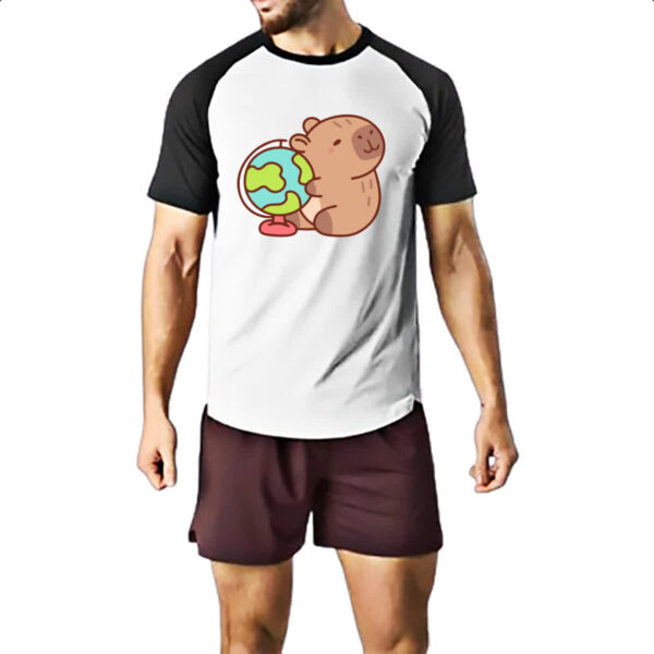 Camiseta Raglan Capivara Globo - Imagem 2
