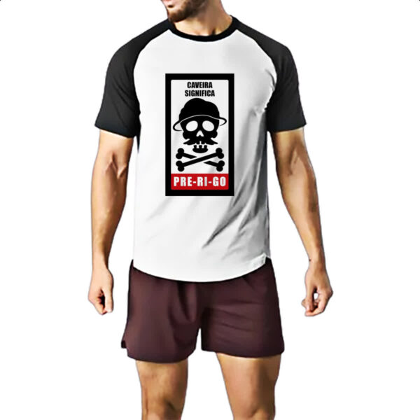 Camiseta Raglan Caveira Perigo - Imagem 2