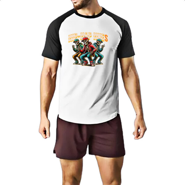 Camiseta Raglan Caveiras HIP HOP - Imagem 2