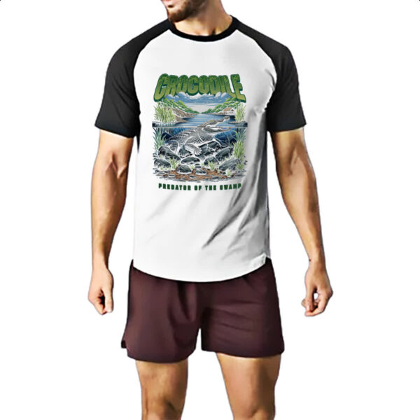 Camiseta Raglan Crocodilo do pantano - Imagem 2