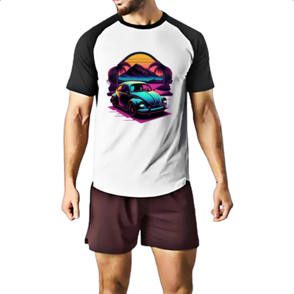 Camiseta Raglan Fusca Sunset Art - Imagem 2