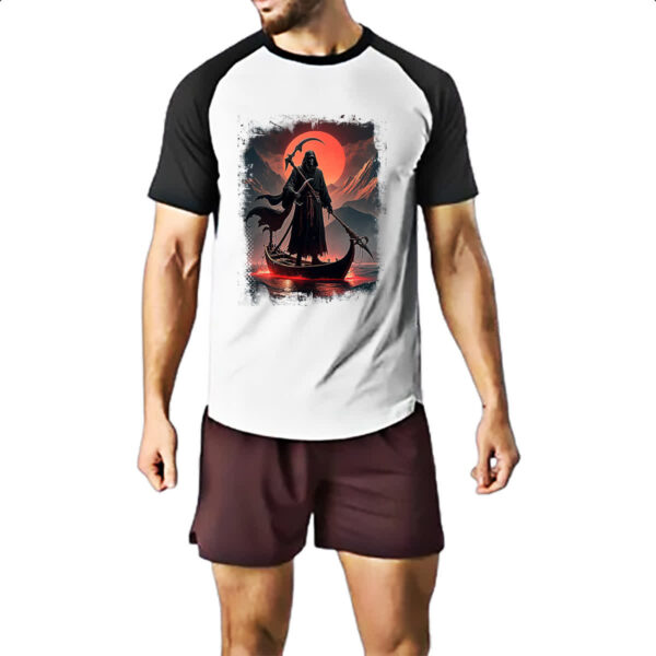 Camiseta Raglan Grim Reaper no barco - Imagem 2