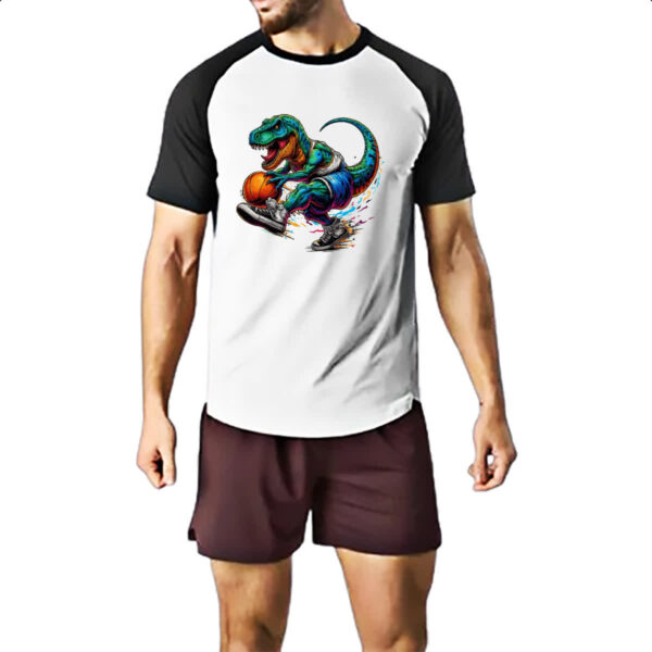Camiseta Raglan T-Rex Basketball - Imagem 2