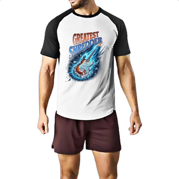 Camiseta Raglan Guitarra Greatest Shredder - Imagem 2