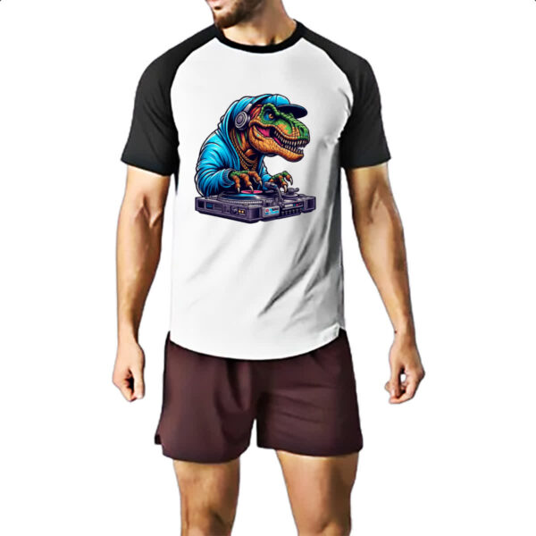 Camiseta Raglan T-Rex DJ - Imagem 2