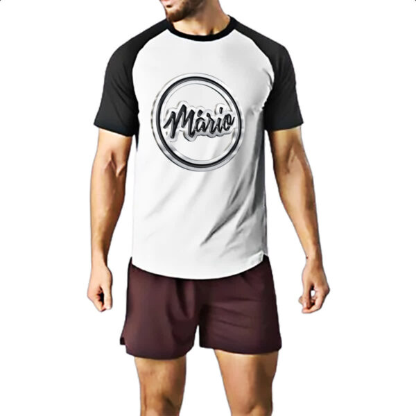 Camiseta Raglan Mario Metal Logo - Imagem 2