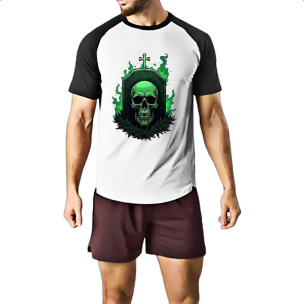 Camiseta Raglan Skull Lapide - Imagem 2