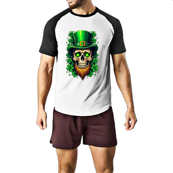 Camiseta Raglan Skull Leprechaun - Imagem 2