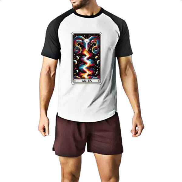 Camiseta Raglan Signo Carta Taro Aries - Imagem 2