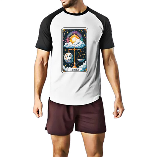 Camiseta Raglan Signo Carta Taro Libra - Imagem 2
