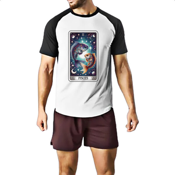 Camiseta Raglan Signo Carta Taro Peixes - Imagem 2