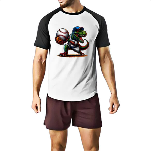 Camiseta Raglan T-Rex baseball - Imagem 2