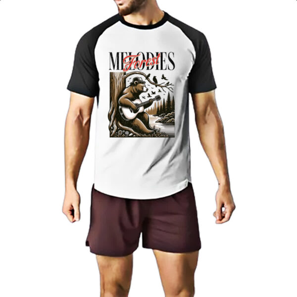 Camiseta Raglan Urso Melodia da Floresta - Imagem 2