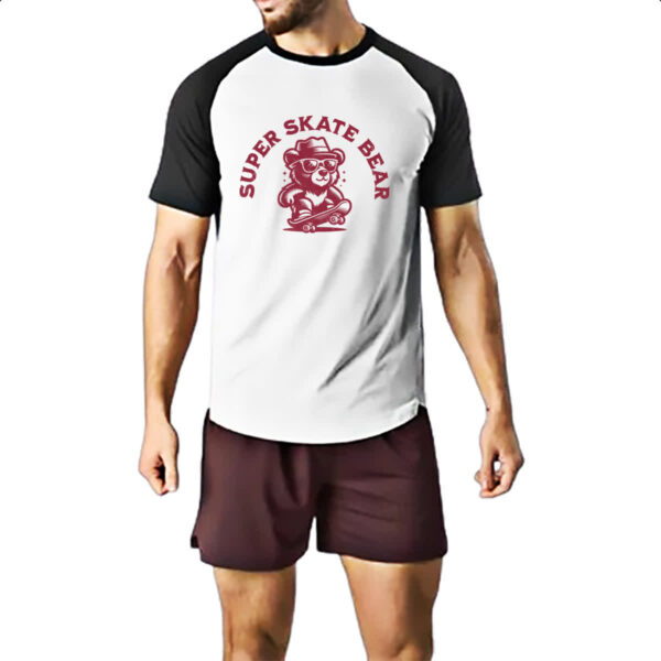 Camiseta Raglan Urso super skate - Imagem 2