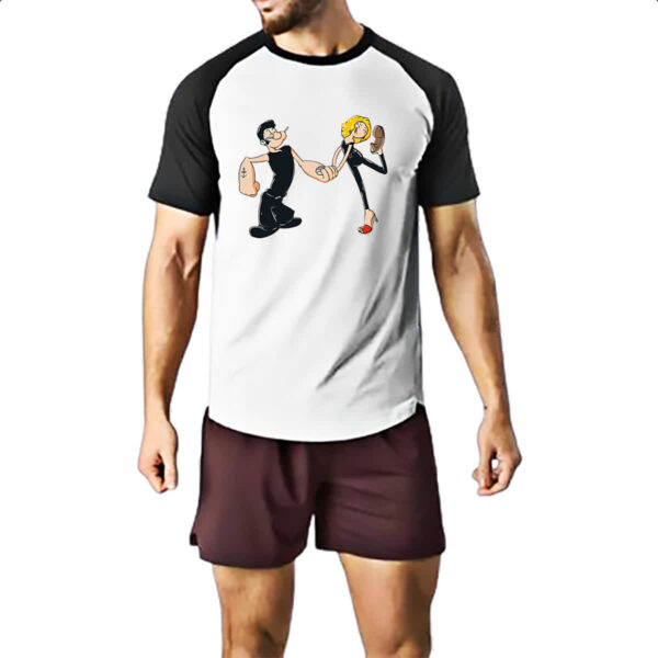 Camiseta Raglan Popeye Grease Parodia - Imagem 2