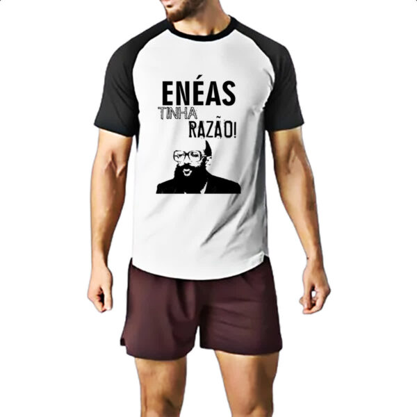 Camiseta Raglan Eneas tinha razao - Imagem 2