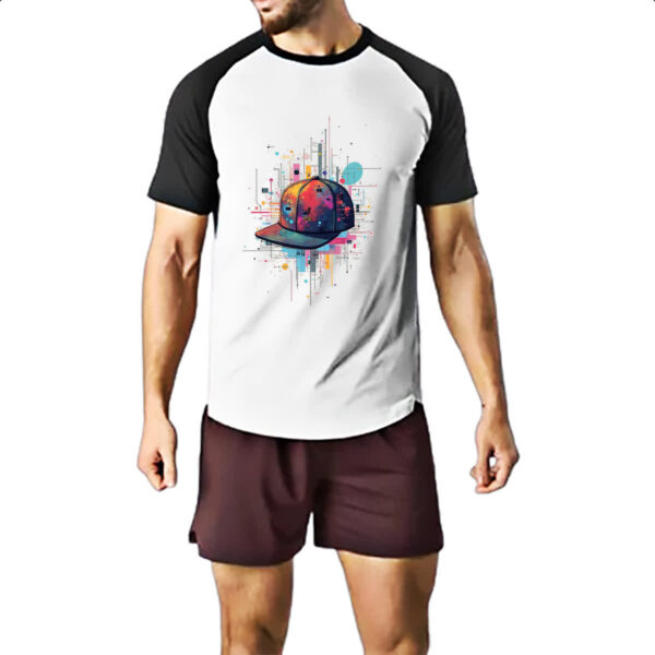 Camiseta Raglan Bone arte psicodelica - Imagem 2