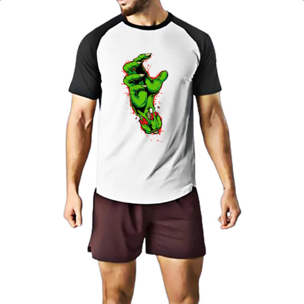 Camiseta Raglan Zombie hand - Imagem 2