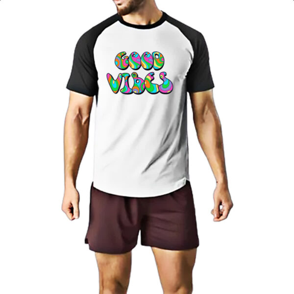 Camiseta Raglan Hippie Psicodelico Boas Vibracoes - Imagem 2