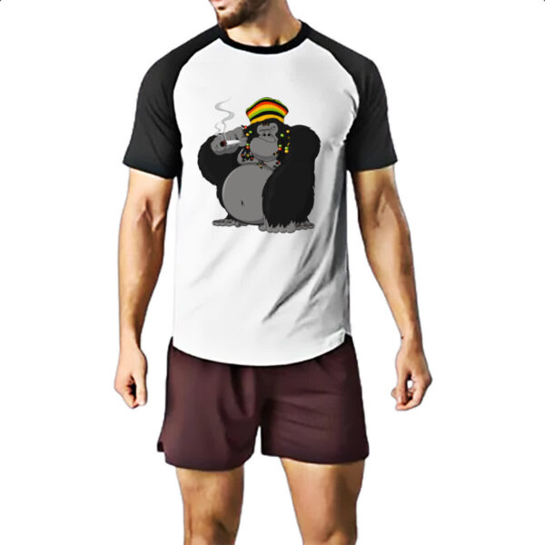 Camiseta Raglan Gorila Reggae - Imagem 2