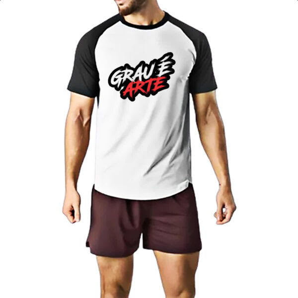 Camiseta Raglan Grau e arte - Imagem 2