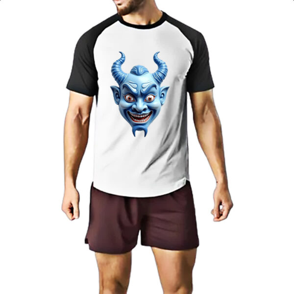 Camiseta Raglan Mascara Hannya de porcelana - Imagem 2
