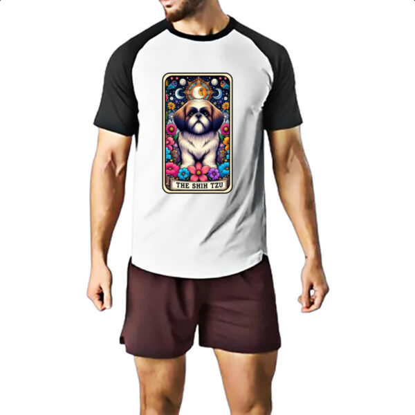 Camiseta Raglan Taro cachorro Shih Tzu - Imagem 2