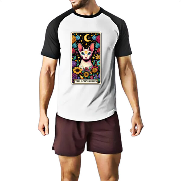 Camiseta Raglan Taro gato Cornish Rex - Imagem 2
