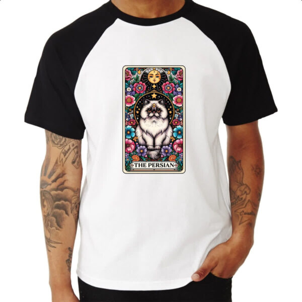 Camiseta Raglan Taro gato Persa - Imagem 3