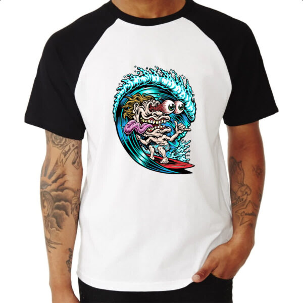Camiseta Raglan Surf Freak - Imagem 3