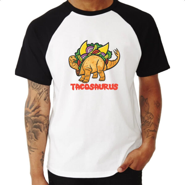 Camiseta Raglan Tacosaurus - Imagem 3